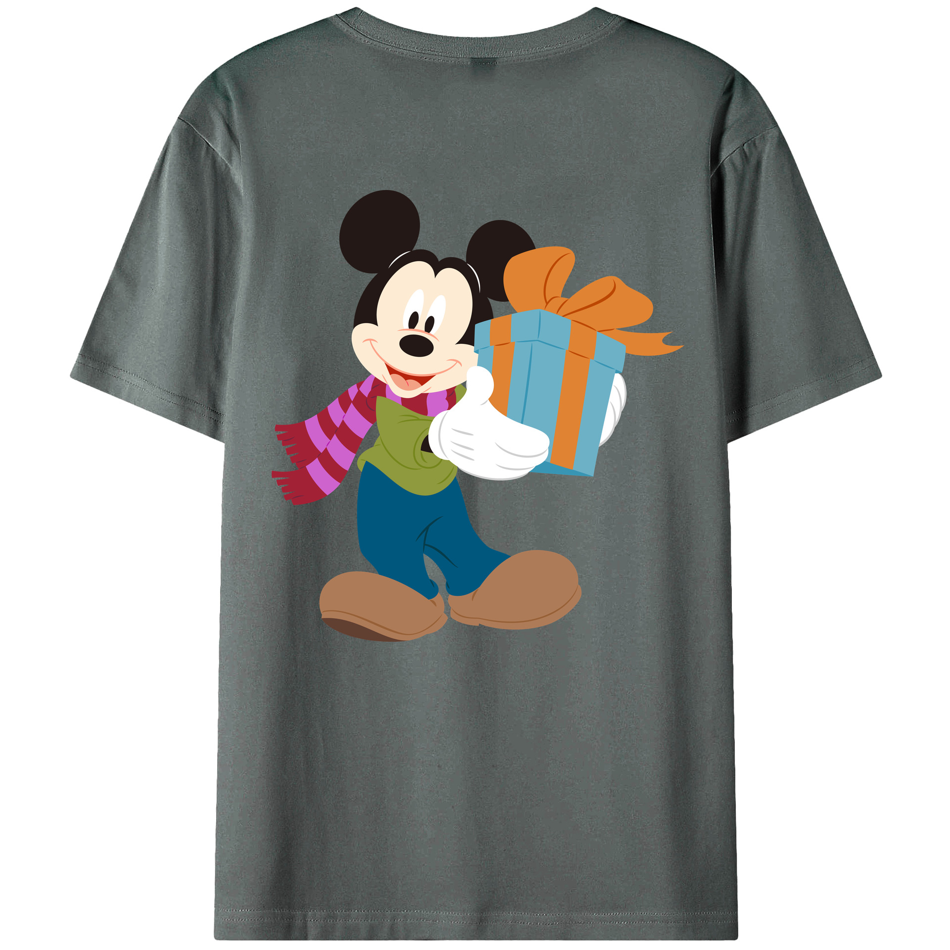（画像用） ミッキーマウス Mickey Mouse 綿100％半袖Tシャツ（背面プリント）